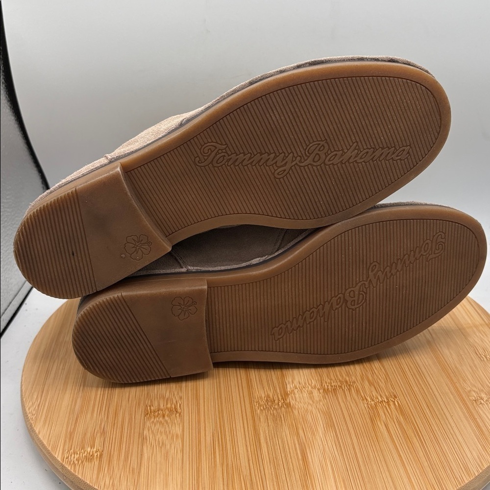 Tommy Bahama Evert Taupe Suede Desert Chukka Booties Women 9.5 Boho festival - Picture 9 of 11